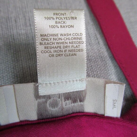 LOFT Outlet Top Womens Large Wine Round Neck Cap Sleeve Blouse Casual Career - Picture 7 of 10